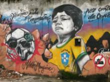 Graffitti from Rio de Janeiro protesting the world cup